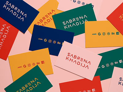 Sabrena Khadija Business Cards branding business cards color colorful design identity logo palette