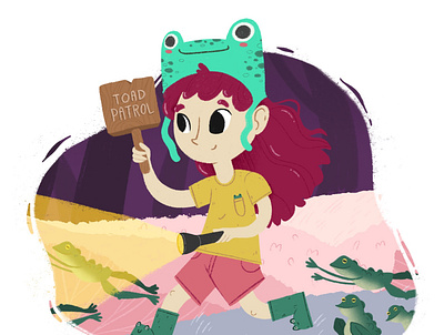 Toad Patrol Illustration | Natasha Maria Art book illustration character design childrens book digital drawing drawing illustration illustrator nature