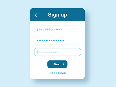 Daily UI #001 daily ui sign up