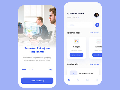 Cari Kerja | Mobile Apps branding design find my job job find mobile app job seeker ui ui ux