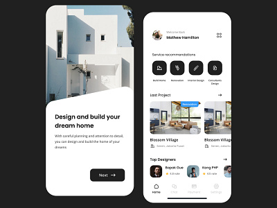 Design Interior Apps Mobile branding design home boarding apps home building apps home rent app ui ui ux