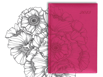 Flowers illustration for a stationery brand