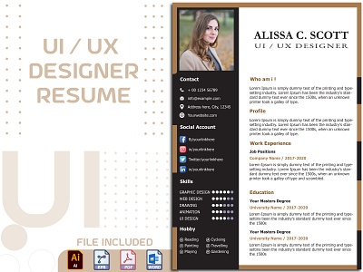 Free UI UX Designer Resume Template