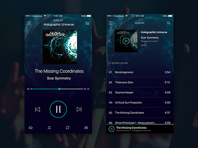 Music Player part2 ios iphone mobile music music player player rock simple ui ux