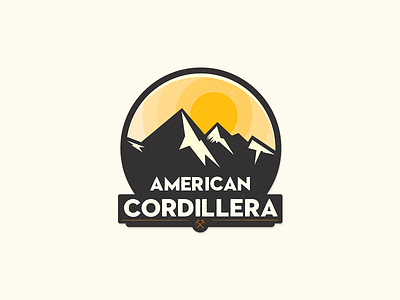 Logo - American Cordillera american badge illustration logo logotype mountain retro stripe texture typography