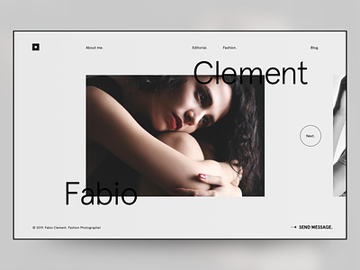 Portfolio for a photographer - Fabio Clement clean color design interface minimal simple typography ui ux web