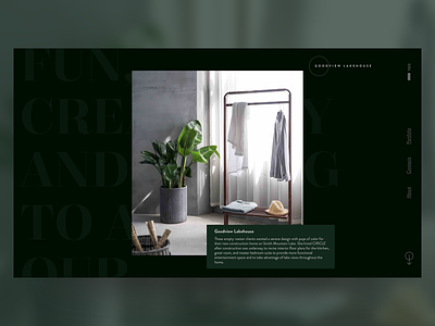 TIDS - Interior design studio clean color dark design green interface portafolio simple typography ui ux web