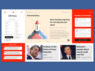 Re-design of Canadian News Site design news re design ui ui design ux ux deisgn web website