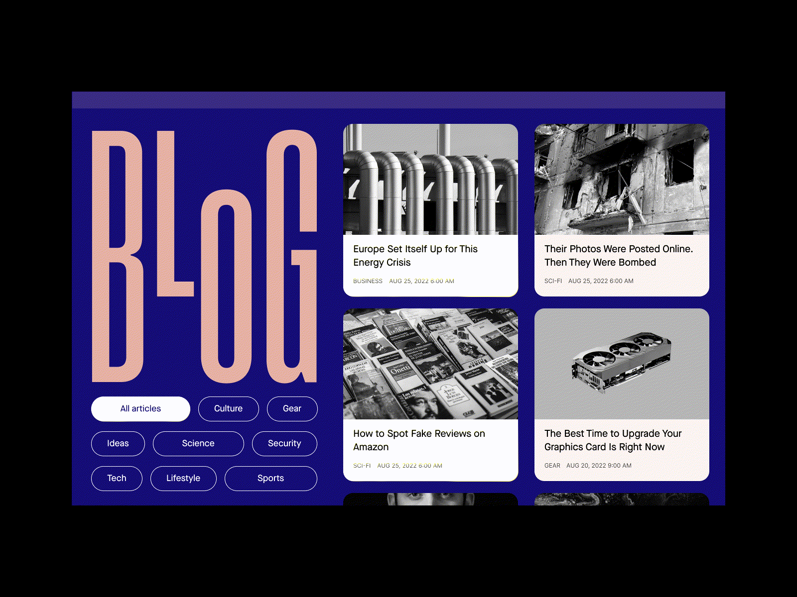 Blog Page Concept