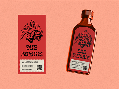 Dua Belibis Hot Sauce Label Redesign branding design graphic design illustration label logo packaging typography vector