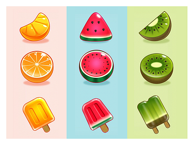 Fruits fruits，orange， fruit， kiwi watermelon，
