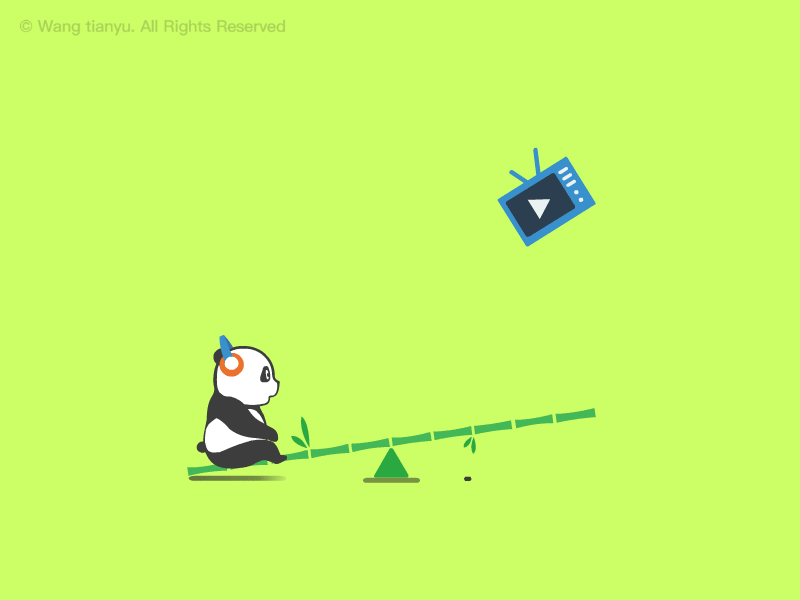Panda Playing Seesaw panda， playing， seesaw，gif，logo