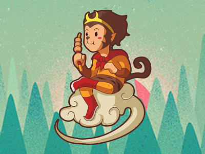 Sun WuKong animation design illustration