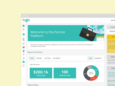 Partner Platform design ui ux web app