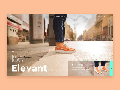 Elevant - Home - branding shoes sneakers typography ui ux website