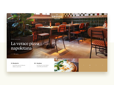 Grosso Napoletano - Home - branding food hero home inspiration madrid naples napoli neapolitan pizza restaurant slider typography ui ux web design website