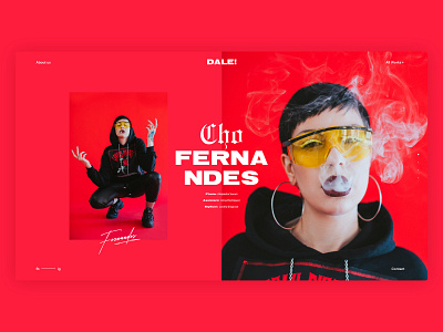 Dale! -Project- black black and red branding design editorial fashion model photo photography red typography ui ux web design website