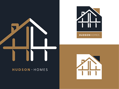 Hudson Homes logo brandidentity branding colorpalette graphicdesign logo logodesign realestate typography