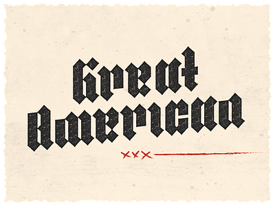 Great American alcohol america american beer blackletter branding design gothic graphicdesign grunge illustration letter microsite texture typography typography design vector website