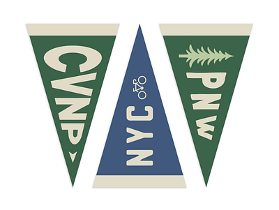 Pennants by Studio Headlamp badge design branding design illustration illustrator logo logo design outdoor design pennant
