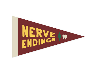 Nerve Endings Pennant badge design branding design illustration illustrator logo design outdoor design pennant pennants