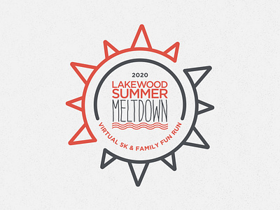 Lakewood Summer Meltdown badge design branding design illustrator logo design