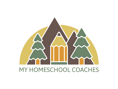 My Homeschool Coaches badge design branding design illustration illustrator logo design vector