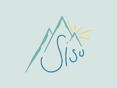 Sisu Ski Retreat badge design illustration illustrator logo design national parks outdoor design