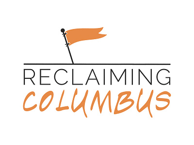 Reclaiming Columbus badge design blog post illustrator