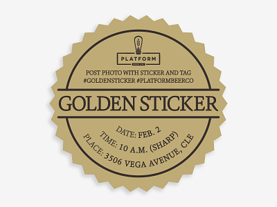 Platform Golden Sticker badge design beer logo brewery logo design illustration illustrator logo design