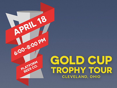 Gold Cup Trophy Tour design gold cup illustration illustrator poster design soccer