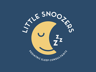 Little Snoozers badge design branding design illustrator logo logo design