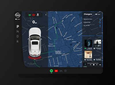 Nissan Dashboard Screen UI Concept app application branding design graphic design illustration ui ux vector