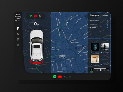 Nissan Dashboard Screen UI Concept