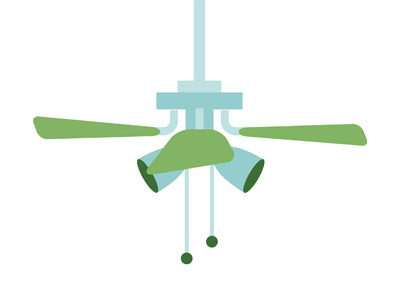 Breezy ceiling fan illustration illustrator vector