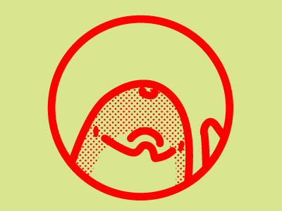 Flippant dolphin halftone icon illustrator single stroke