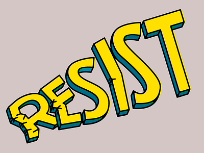 Don't Stop broken c custom type illustrator resist vector y