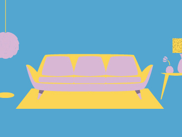 Livinrmz furniture illustration illustrator mcm vector