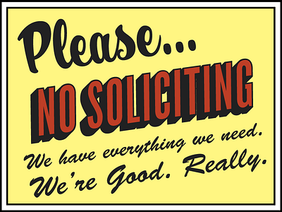 No Soliciting