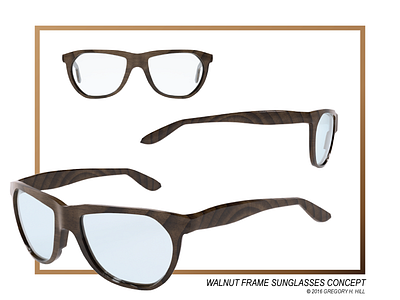 Walnut Frame Sunglasses Concept