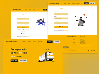 Runtime Train Design app branding graphic design ui uiux ux web design webdesign