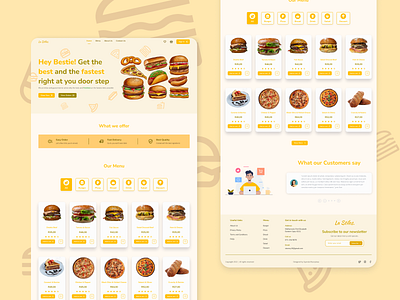 La Stilos fast food landing page branding ecommerce figma food ecommerce ui uiux ux web design webdesign website
