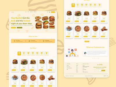 La Stilos fast food landing page