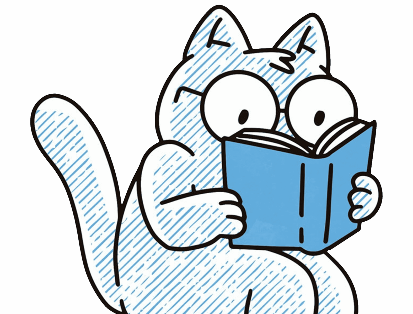 cat-sitting-on-books-and-reading-by-korbin-jaeden-on-dribbble