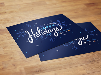 Happy Holidays! happy holidays lettering postcard