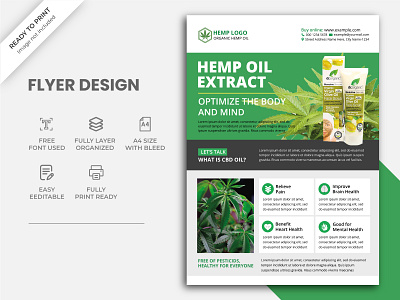 Hemp Oil Flyer Design