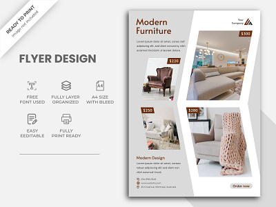 Modern Furniture Flyer advertising agency flyer banner branding branding design business flyer business flyer design corporate flyer creative flyer design flyer furniture design furniture flyer furniture flyer design furniture flyer template graphic design modern flyer design modern fruniture flyer professional flyer sale flyer design