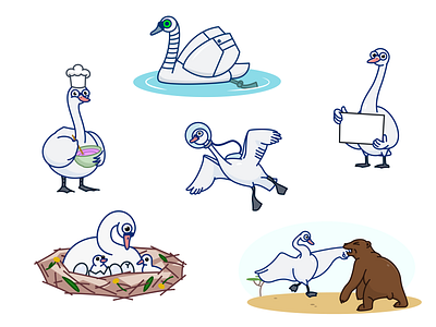 swan illustration vector