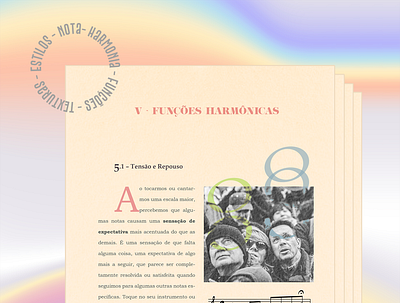 Tensão e repouso - exemplo 2 do livro de harmonia musical branding design ebook editorial graphic design illustration
