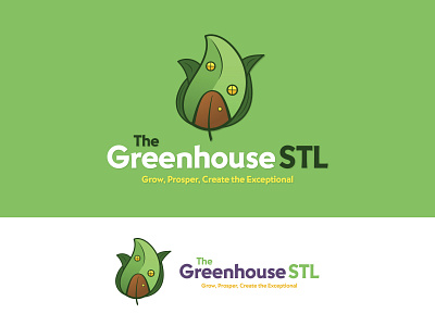 GreenhouseSTL 1 branding branding and identity branding concept business green illustration illustrator leaf logo plant